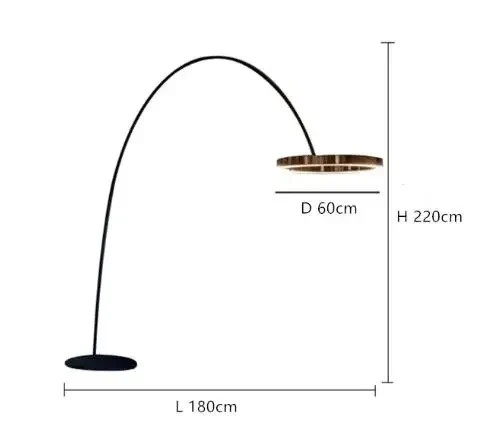 Lampadaire autoporté anneau moderne - Image 13