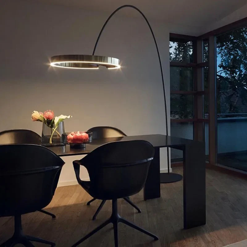 Lampadaire autoporté anneau moderne - Image 4