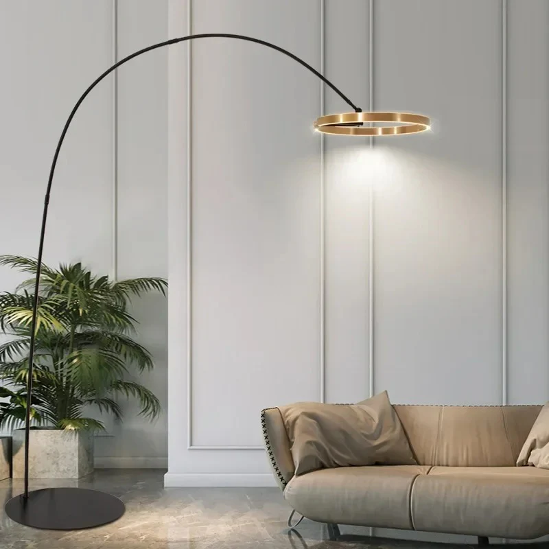 Lampadaire autoporté anneau moderne - Image 5