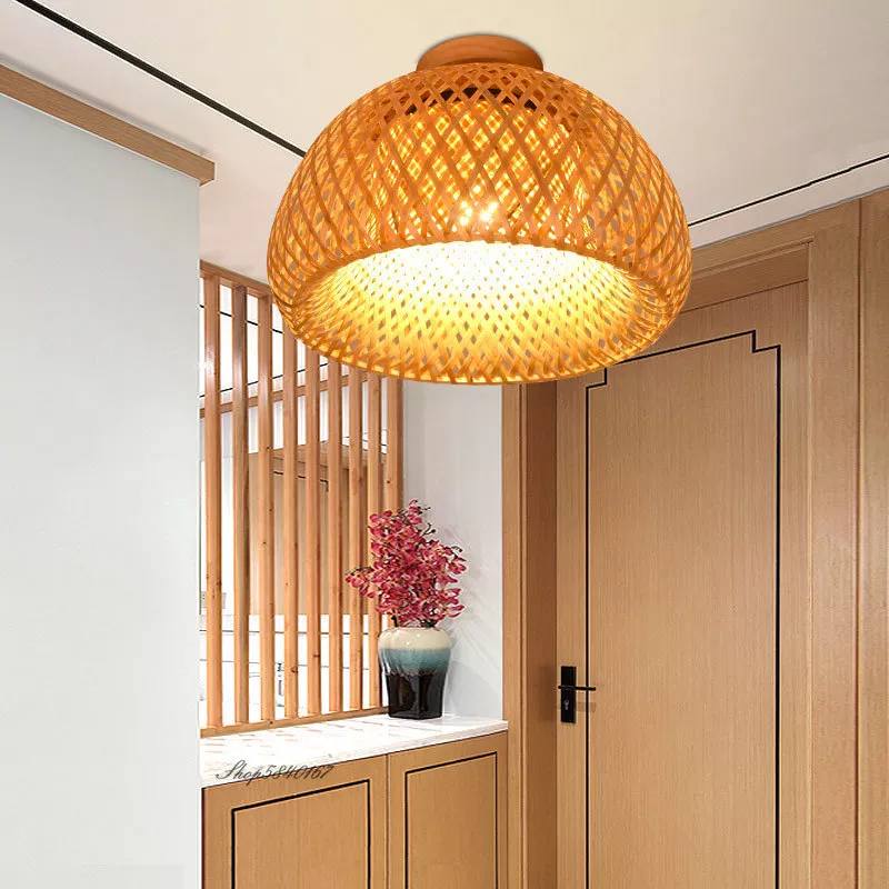 Plafonnier/ Suspension en bambou naturel au design minimaliste et moderne - Image 10