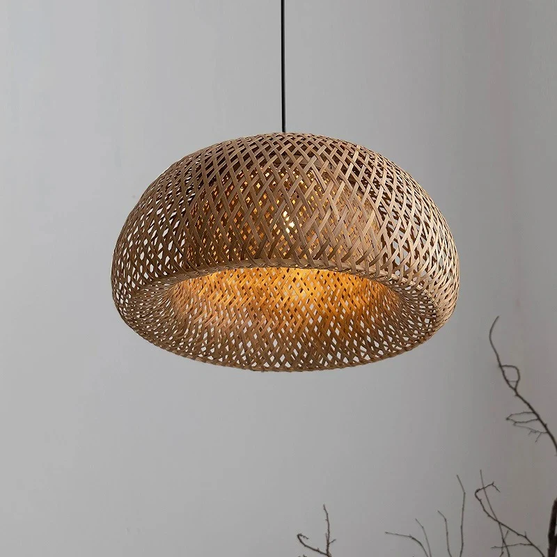 Plafonnier/ Suspension en bambou naturel au design minimaliste et moderne - Image 12